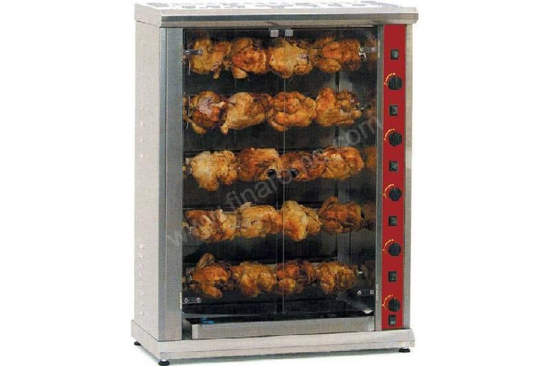 RÔTISSOIRE PROFESSIONNELLE ÉLECTRIQUE 5 BROCHES ROLLER GRILL - 20 POULETS