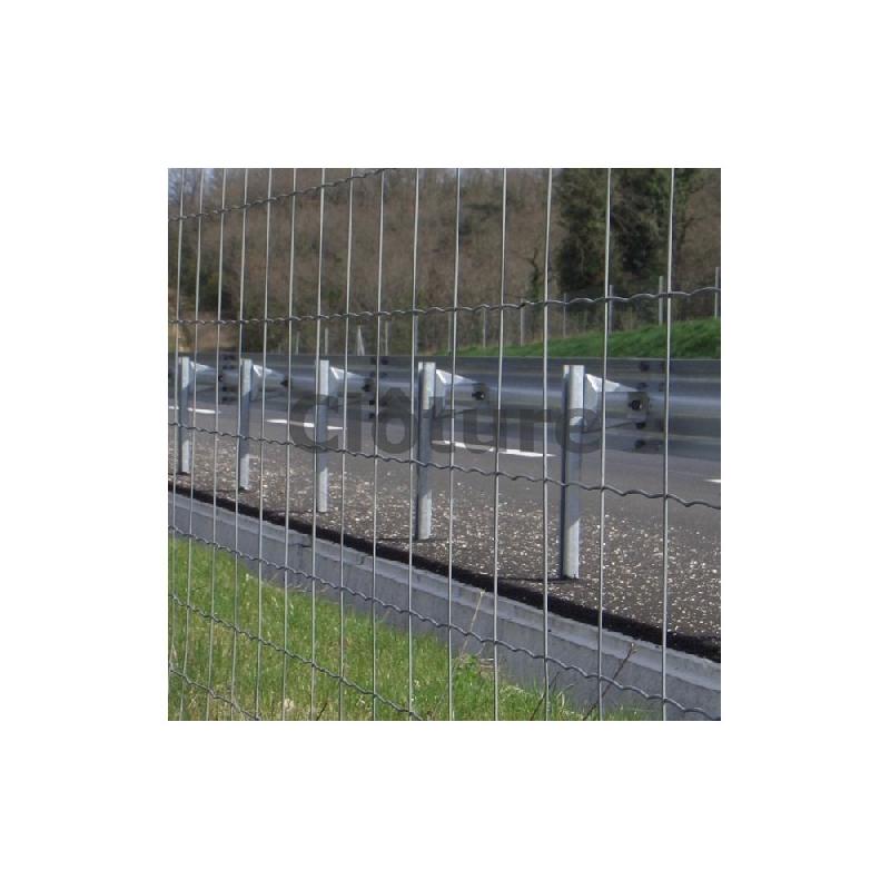 Rouleau 50 m soudé autoroute - galvanisé mailles progressives - grillage grands espaces- fil de 3.40 mm_0