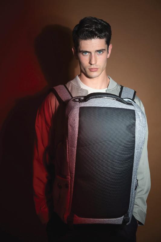 Sac à dos antivol en polyester - Réf: KI0931 - Kimood - Fermeture TSA, protection RFID, port USB_0