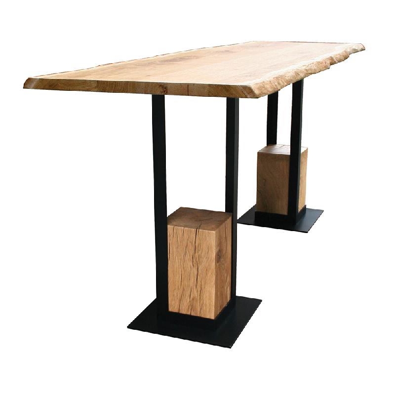 Table mange-debout simple - Piétement STELE 43x43 cm - Plateau de 160x60 à 200x80 cm_0