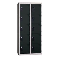 Vestiaires 5 cases x 2 colonnes - En kit - Anthracite - Largeur 60cm - PROVOST - gris acier 207001833_0