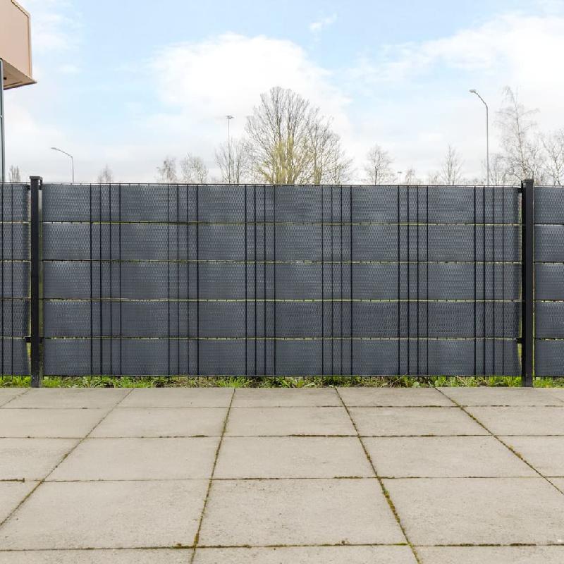 Vidaxl paravents de balcon 10 pcs anthracite 255x19 cm résine tressée 156311_0