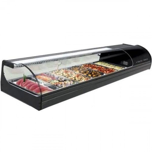 VITRINE RÉFRIGÉRÉE PROFESSIONNELLE SPÉCIALE SUSHIS - 8 X GN 1/3