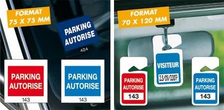 BADGES DE PARKING PRÉ-NUMÉROTÉS