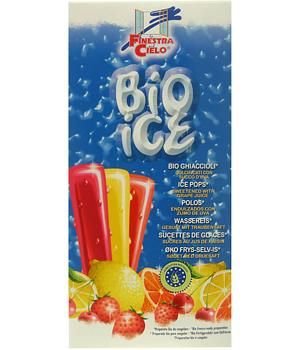 BIO ICE - 10 SUCETTES DE GLACE 40ML: CITRON, ORANGE, FRAISE, GRIOTTE