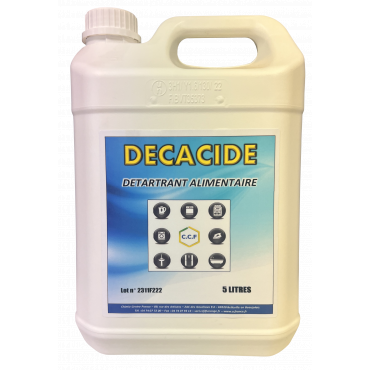 DECACIDE Détartrant alimentaire pour détartrage rapide de matériels en Inox - Recommandé pour l'élimination efficace des dépôts calcaires_0