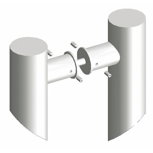 FIXATION POIGNÉES DOUBLES PORTE BATTANTE EHLITE - SUPPORT DROIT - INOX CUIVRINOX