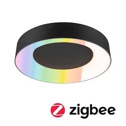 Paulmann Plafonnier LED Smart Home Zigbee 3.0 Casca IP44  RGBW+ 1750lm 230V 20W gradable Noir mat 75416 - noir plastique 75416_0