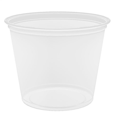 PETIT POT MICRO-ONDABLE 165 ML D.5/7.4X6 CM PP TRANSPARENT (VENDU PAR 2500)