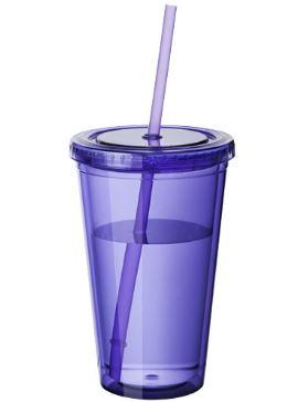 Timbale et paille Cyclone 450ml - emblématique, double paroi isolante, acrylique sans bisphénol A_0