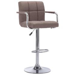VidaXL Tabouret De Bar Taupe Tissu - gris 283418_0