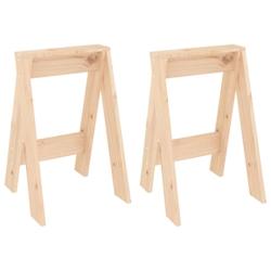 VidaXL Tabourets Lot De 2 40x40x60 Cm Bois Massif De Pin - 823664_0