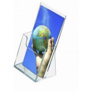 7010S - Porte-brochures de comptoir - Afix Diffusion - Hauteur 7,4 cm - Polystyrène cristal transparent_0