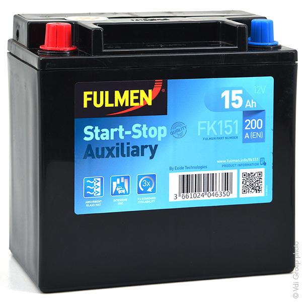 BATTERIE VOITURE FULMEN START-STOP AUXILIARY FK151 12V 15AH 200A_0