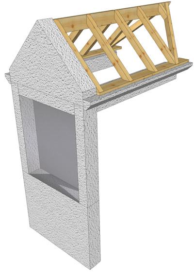 Chapeau de lucarne à 2 pentes fronton béton - charpente_0