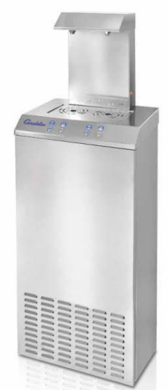 Fontaine à eau haut débit - acier inoxydable - 100 L/h - réfrigération banc de glace - boutons lumineux_0