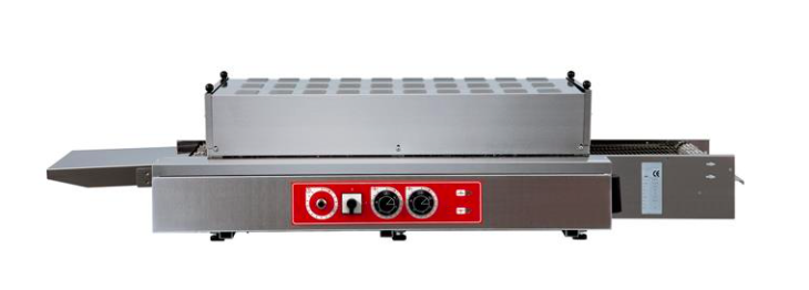 Four à pizza tunnel statique - multifonction - avec tapis roulant en acier inox et réglages de température_0