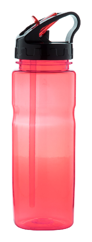 Gourde de sport en plastique - 650 ml - Avec bec-verseur - En tritan sans Bisphénol A - Couleur rouge_0