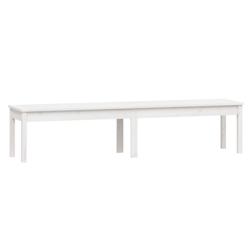 Helloshop26 - Banc de jardin meuble de patio d'extérieur terrasse à 2 places 203,5 x 44 x 45 cm bois massif pin blanc 02_0011781 - blanc 3000646482724_0