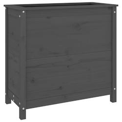 Helloshop26 - Jardinière bac lit surélevé plantes fleurs terrasse jardin 82,5 x 40 x 78 cm bois massif de pin gris 02_0037938 - 3000217795543_0