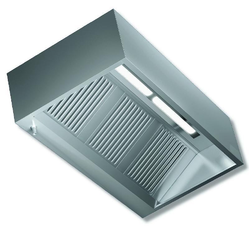 Hotte murale cubique 1800x1100 mm sans moteur professionnel avec éclairage néon 2500 m3 par heure - DSPKPN 11/18_0