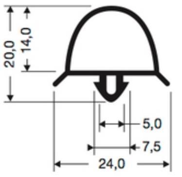 Joint pvc a clipser sans aimant pour meubles frigos jpc-014_0