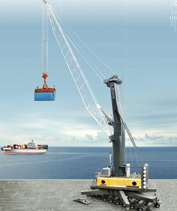 Lfs grue portuaire fixe - liebherr - capacité de levage max 42 à 308 t_0