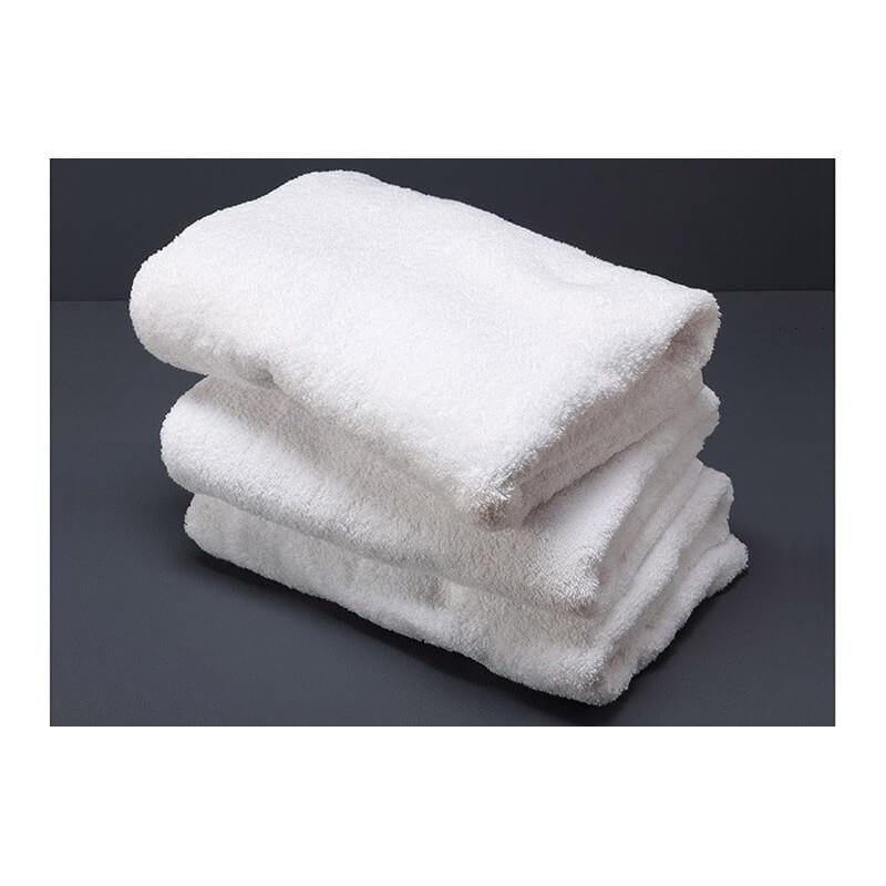 LOT DE 4 SERVIETTES DE BAIN BLANCHES COTON 70 X 140 CM 500GR / M2