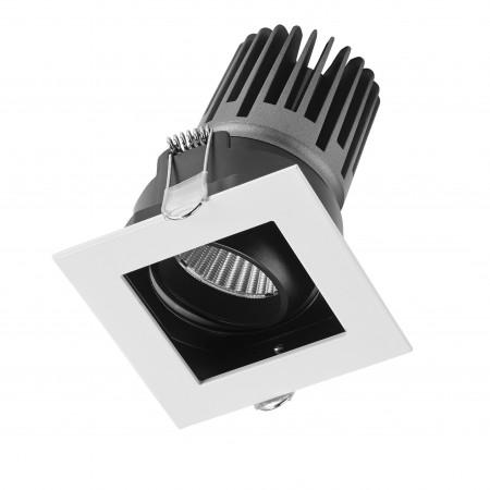 Luminaire encastré au plafond Janus IP44 - LED COB 9W 3000K blanc - 1-10V, Push_0