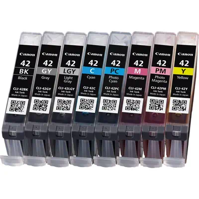 Multipack de 8 cartouche d'encre CLI-42 BK/GY/LGY/C/M/Y/PC/PM_0