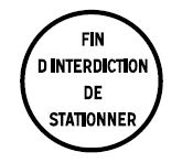 Panneau d'interdiction B39 - Fin d’interdiction indiquée sur le panneau_0