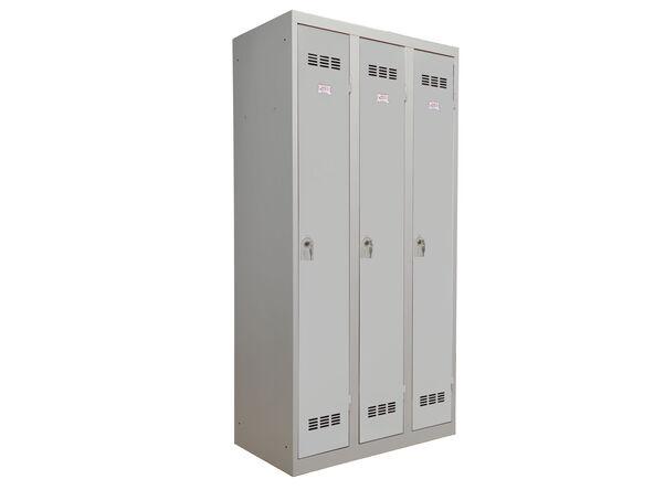 Vestiaire monobloc en métal industrie sale 3 colonnes 2 cases Vinco_0