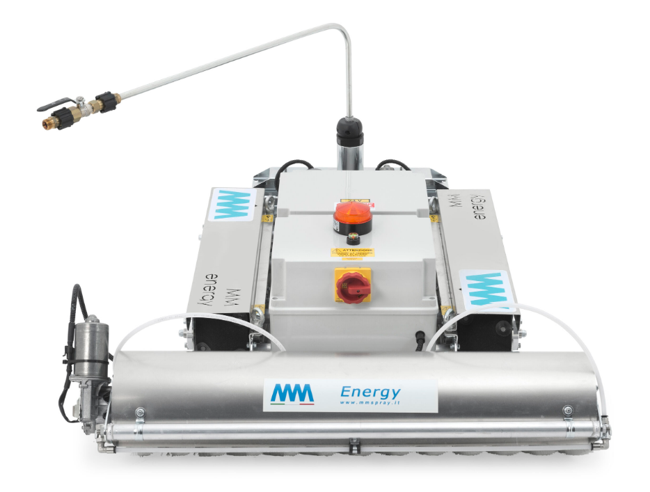 Robot de nettoyage de panneaux photovoltaïques - Brosse en nylon à rotation de 250 tr/min_0