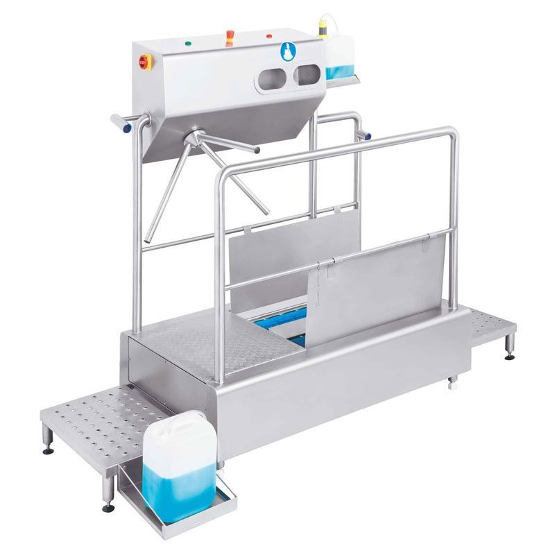 Sas hygiène très robuste BASIC avec désinfection des mains pour boucheries, industries poissonnières, boulangeries, laiteries et boissons_0