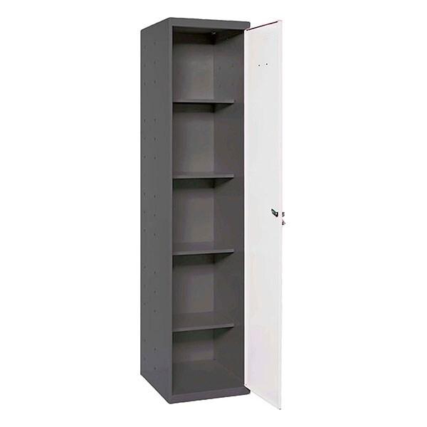 SimonRack Armoire Métallique de Rangement 1800x400x400, 1 Porte, 4 Étagères, Charge 0 kg par Niveau, Anthracite/Blanc - Simonlocker - noir métal 8_0