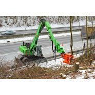 Woodcracker TK - Tête d'abattage Westtech - Plage d'inclinaison max. 160° - Adaptable sur abatteuses, grues télescopiques et machines de reprise_0