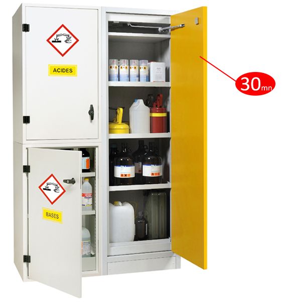 Armoire à produits dangereux - combiné 3 modules dont 1 coupe-feu 30 mn_0