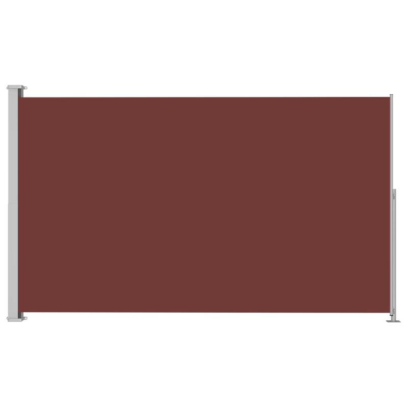 AUVENT PARAVENT STORE BRISE-VUE LATÉRAL RÉTRACTABLE DE PATIO JARDIN TERRASSE BALCON PROTECTION VISUELLE ÉCRAN 180 X 300 CM MARRON 02_0007328_0