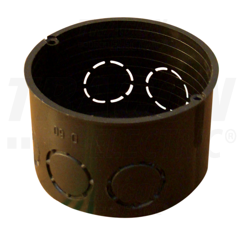 Boîte de montage perforée encastrée - simple - noire - 62×40mm_0