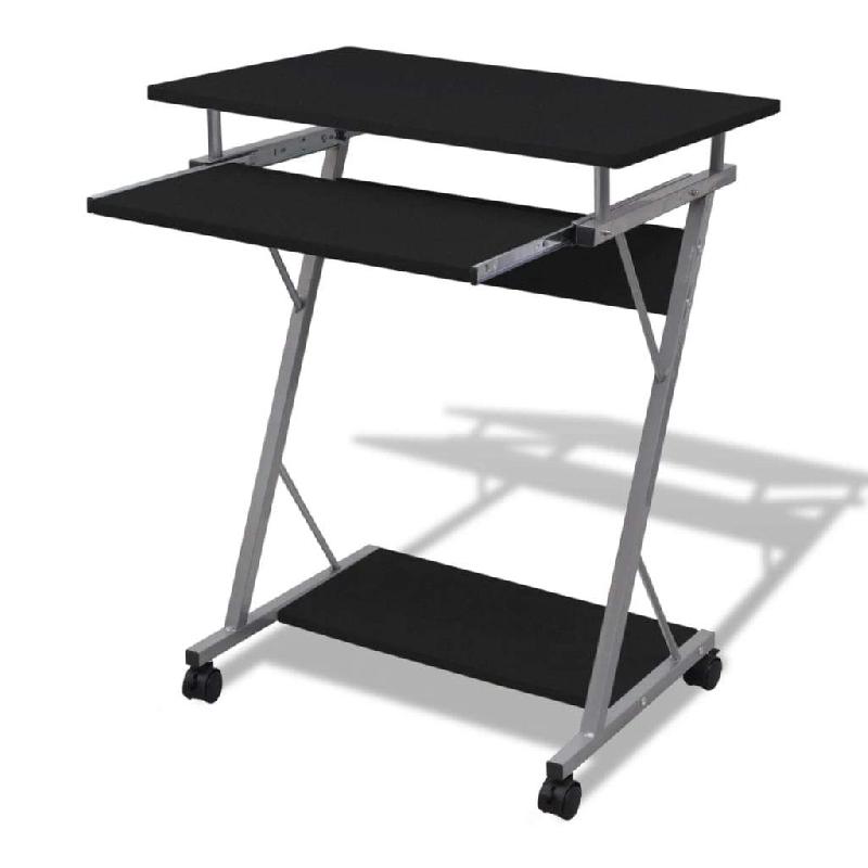 Bureau informatique noir - Table de travail pour ordinateur - Réf. 0502096_0