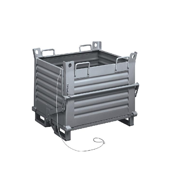 Caisse-palette métallique à fond ouvrant - H.800 mm - Charge maxi 2000 kg - Capacité 500 litres_0