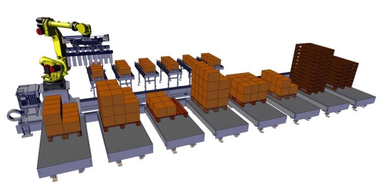 Robot palettiseur carton - sur rail - MAXIPAL® pour lignes de production centralisées_1