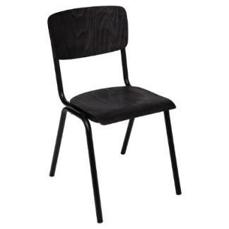 Chaise en bois ecolier - noir_0