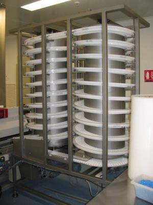 Convoyeur hélicoïdal - structure en acier inoxydable - application pharmaceutique - refroidissement de produit 20 mn_0