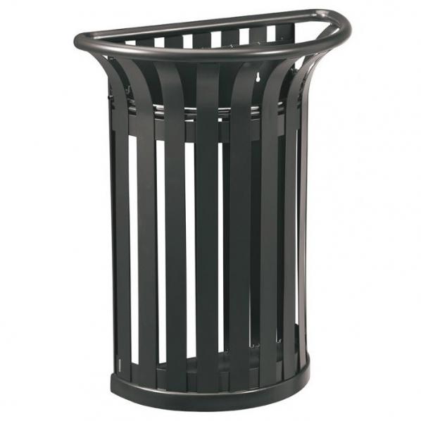 Corbeille TULIPE murale - 35 litres - Anthracite - Design rétro - Rolléco_0