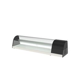 CORECO Vitrinette A Tapas Avec Dessus Vitre Courbe - 2 Niveaux - +4/+8 - 1755X410X400 - Int Fond Plat Pour Accueillir Des Plats (Non Inclus) BCLD-8 -_0