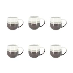 Novastyl - Lot 6 Mugs Riga Marron 44cl En Gres - 3256391026359_0