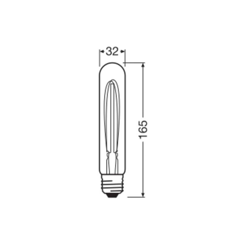 OSRAM LED VINTAGE 1906, TUBE, OR, E27, 4,8 W, 822, DIM.