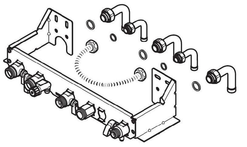 Plaque de raccordement pour chaudières c25e c25ev et f25e-h-mod 0020037590_0