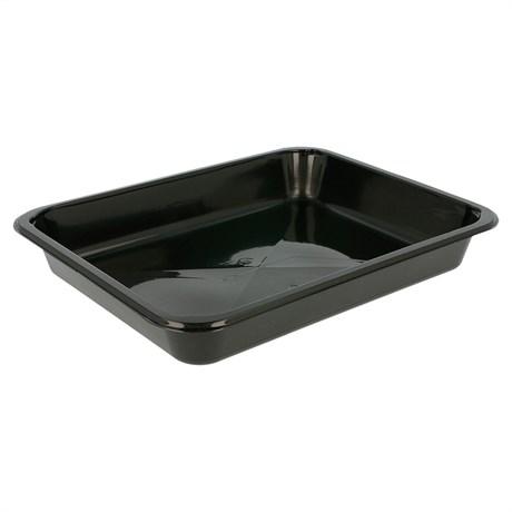 PLATEAU MICRO-ONDABLE 1 COMPARTIMENT 22.5X17.5X3 CM PP NOIR (VENDU PAR 500)